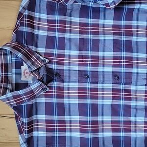Brooks brothers plaid red fleece shirt large